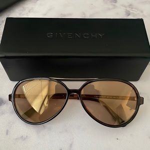 Givenchy Brown Transparent Unisex Aviators